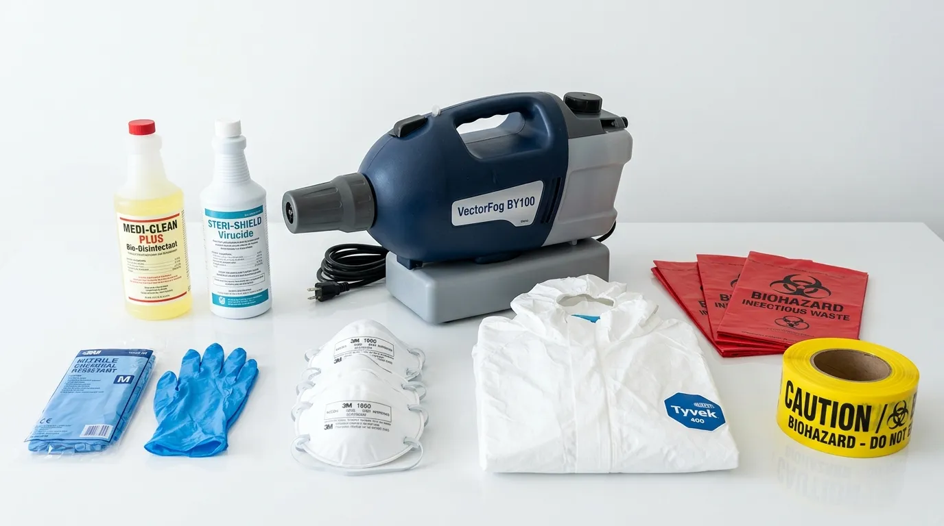 Professional biohazard remediation crew working in Berkeley